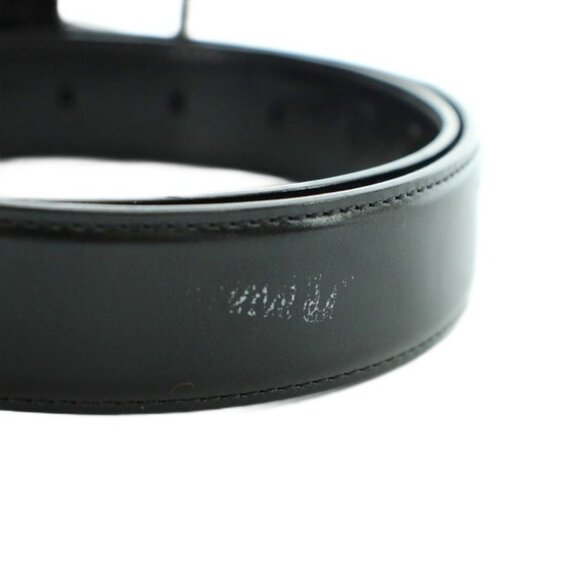 Bvlgari Belt Silver Leather Logo 110 44 Black main image 4